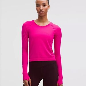 Lululemon Athletica Vibrant Pink Long Sleeve Tee